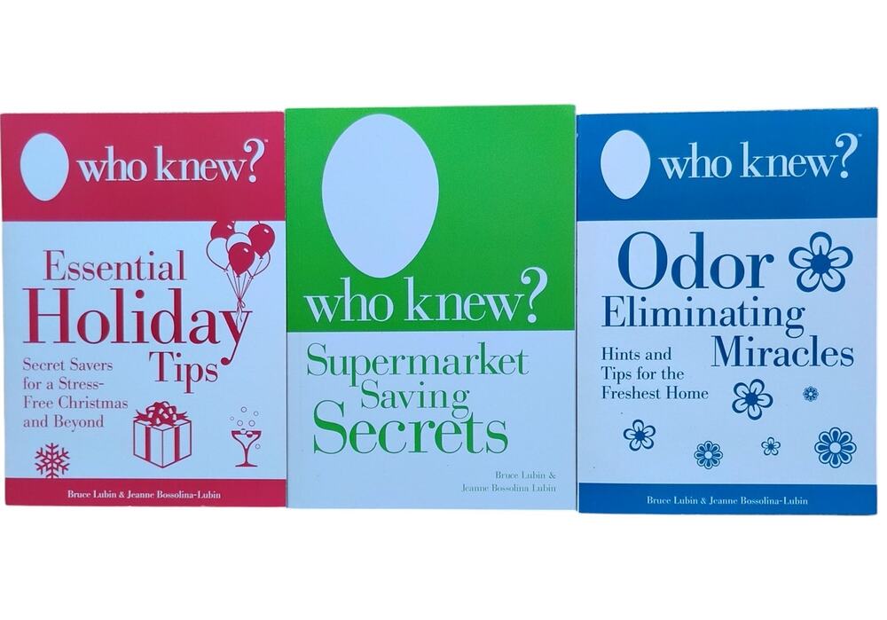 📚 Who Knew? 3-Book Set | Holiday + Home Hacks + Odor Eliminator + Money